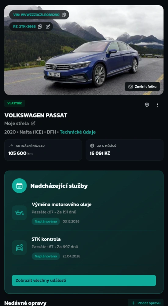 Ukázka aplikace Dixicar